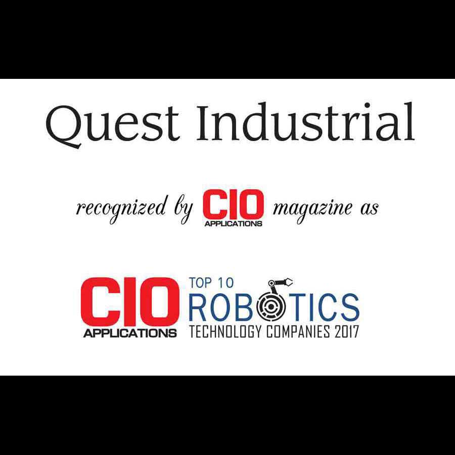 Quest Industrial Named Top 10 Robotics Technology Companies By CIO Applications
